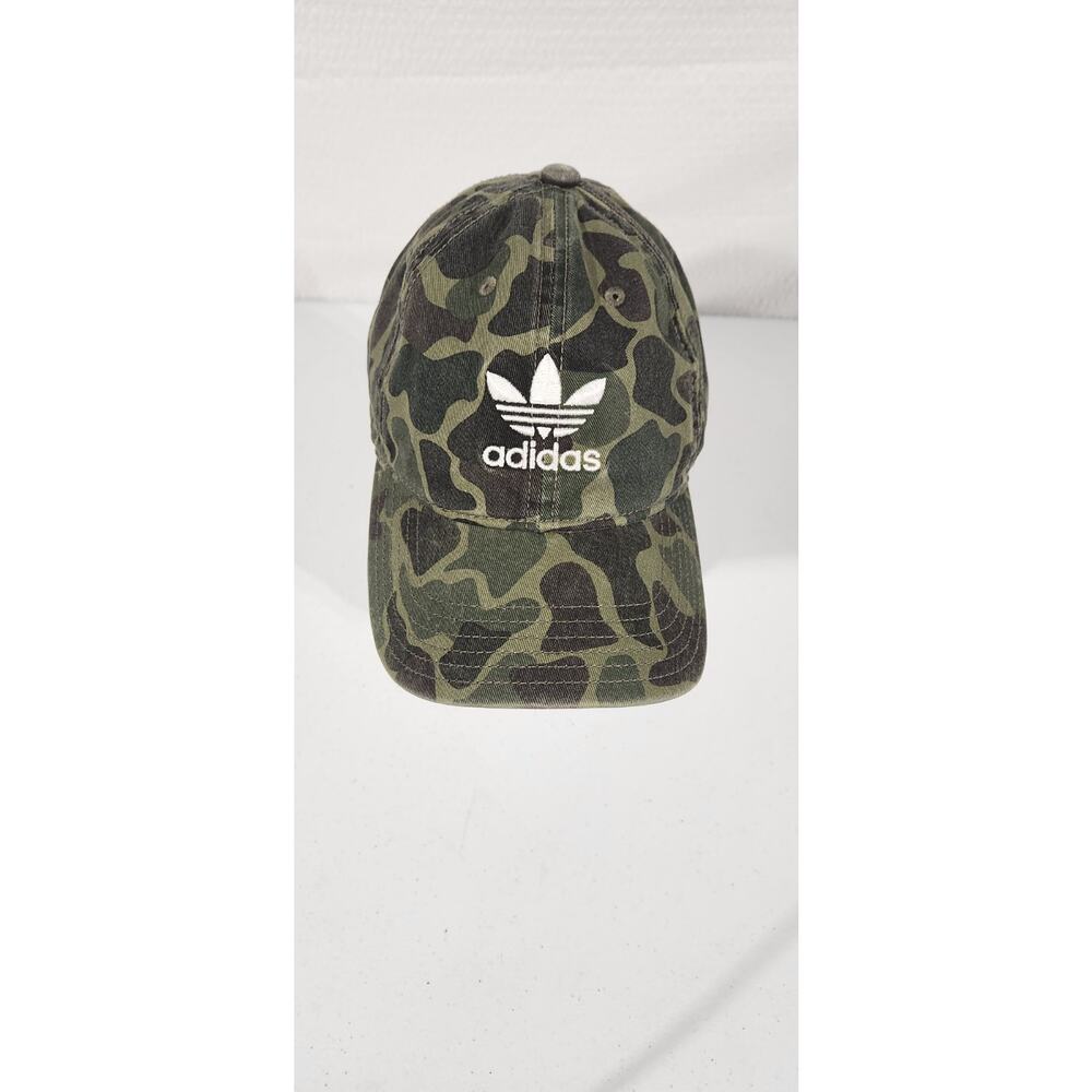 Adidas Originals Forest Camouflage Embroidered Trefoil Logo Hat Size OSFM - Picture 3 of 12